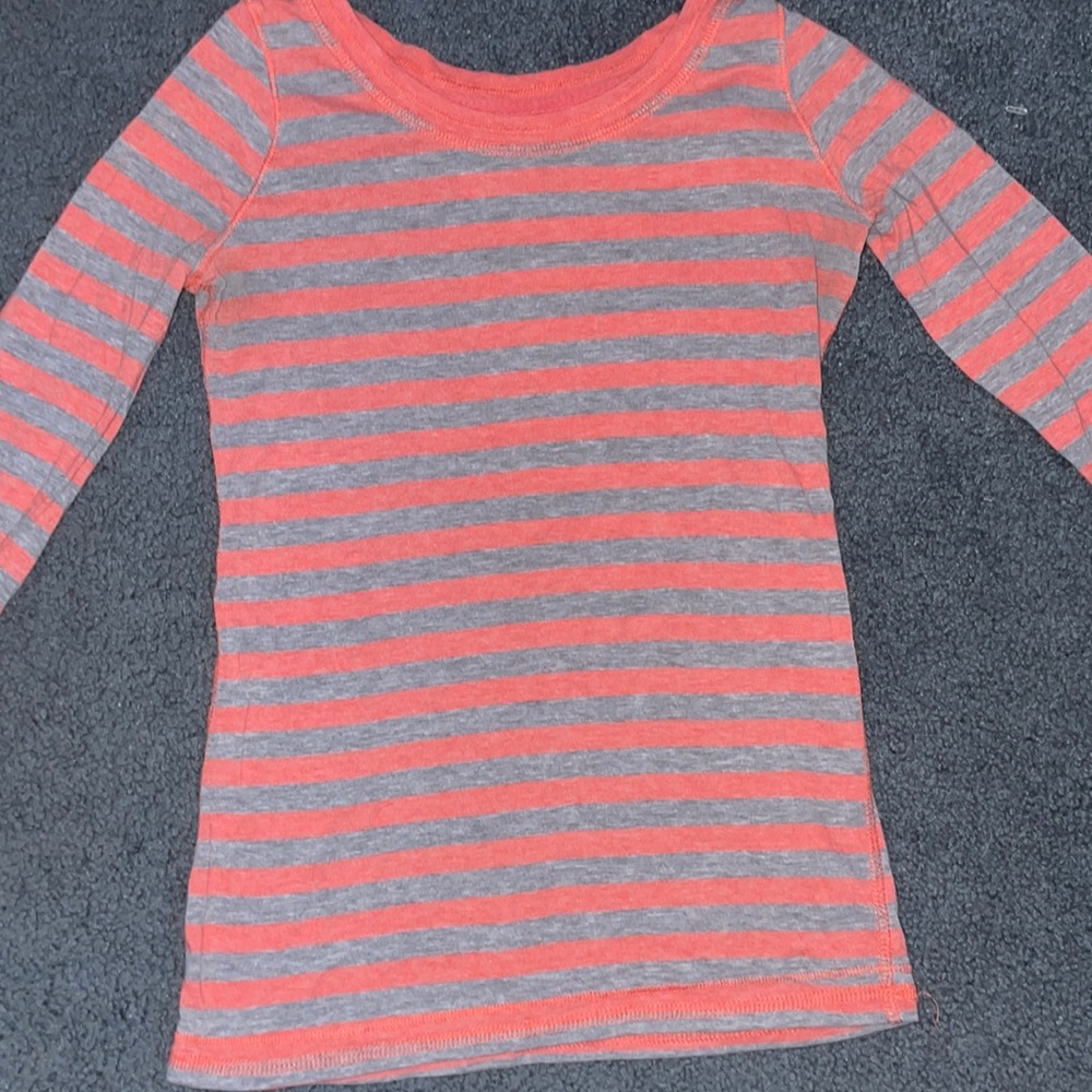 Orange and Grey long sleeve T shirt